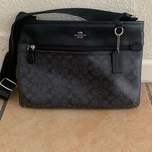 Coach Black Logo Canvas Crossbody Bag